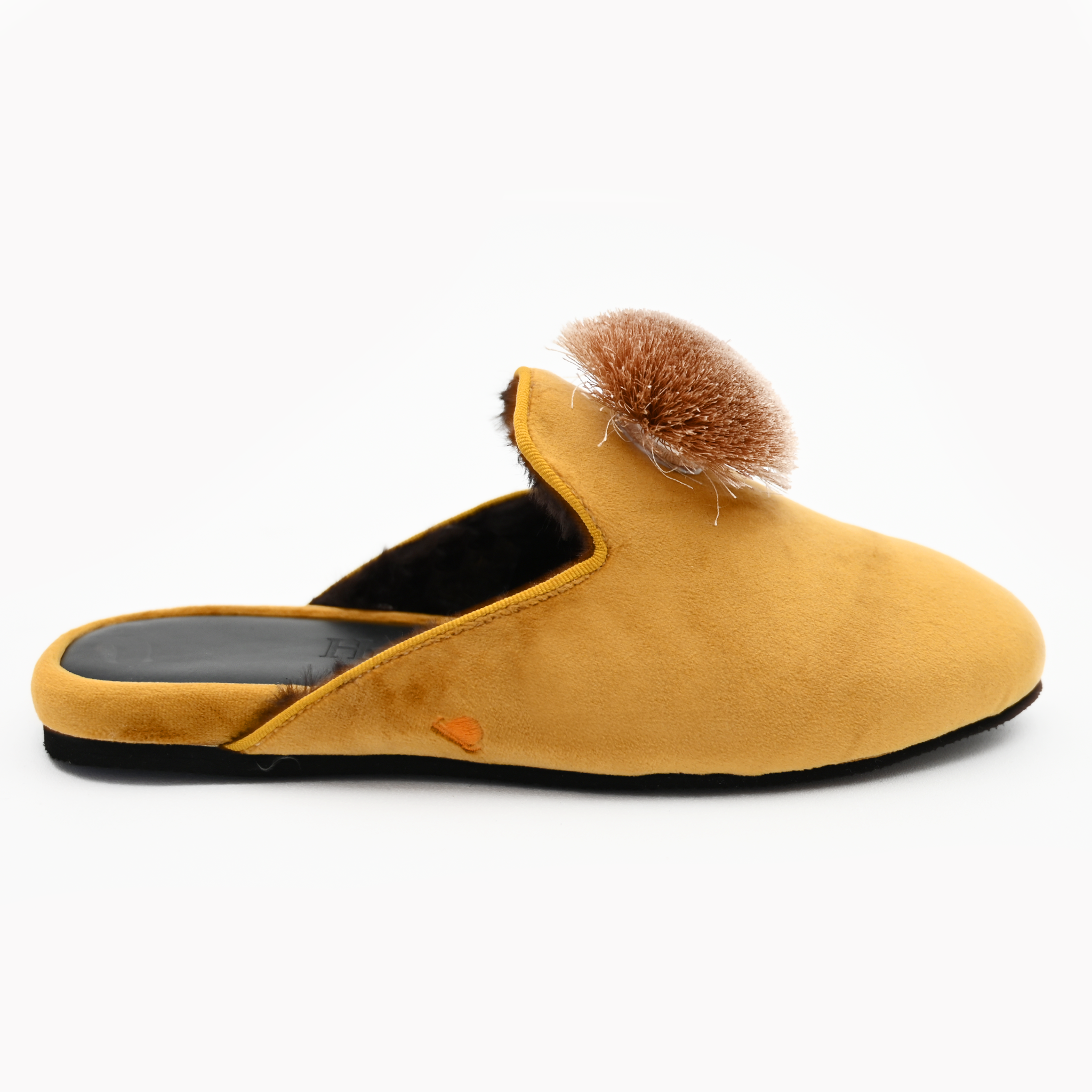 Hums Pantuflas - Pantufla En Terciopelo Hums - Lion Yellow